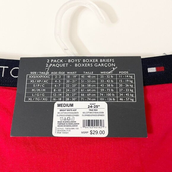 Tommy Hilfiger 2 Pack Boys Boxer Briefs Size Medium 8-10 - Picture 9 of 16